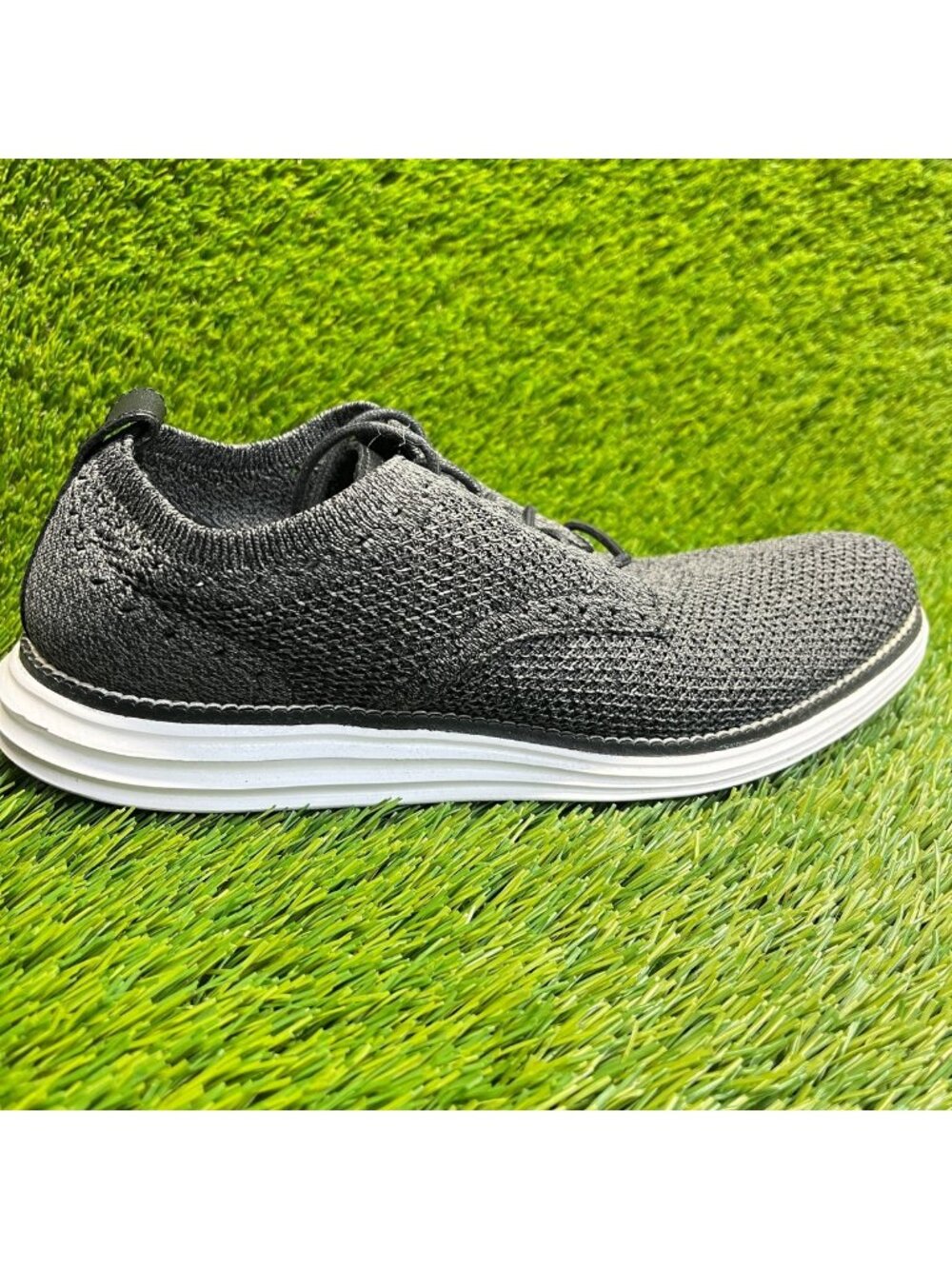 Cole Haan Original Grand Stitchlite Mens Size 8 Black White Classic Oxford Shoes